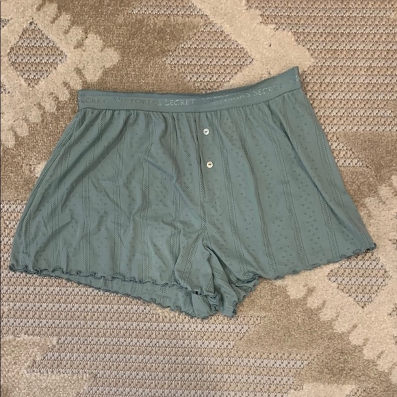 Green Victoria's Secret Intimate Shorts Pajama Bottoms - Picture 1 of 6